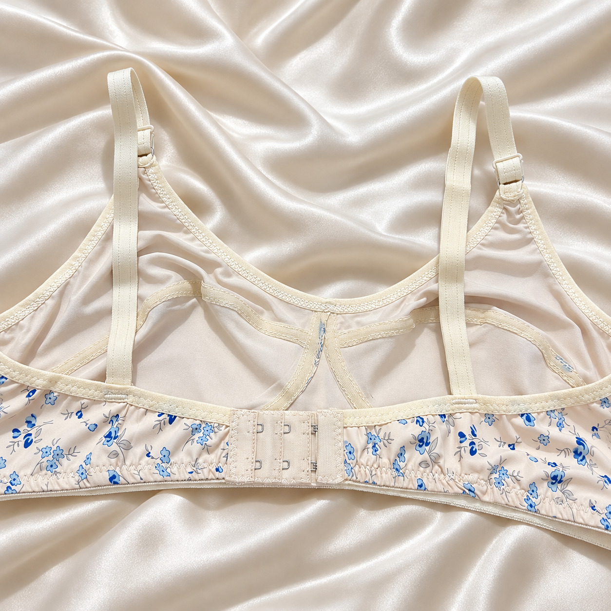 Imported Pack of 2 — Blue Blossom Soft Stretch Bras
