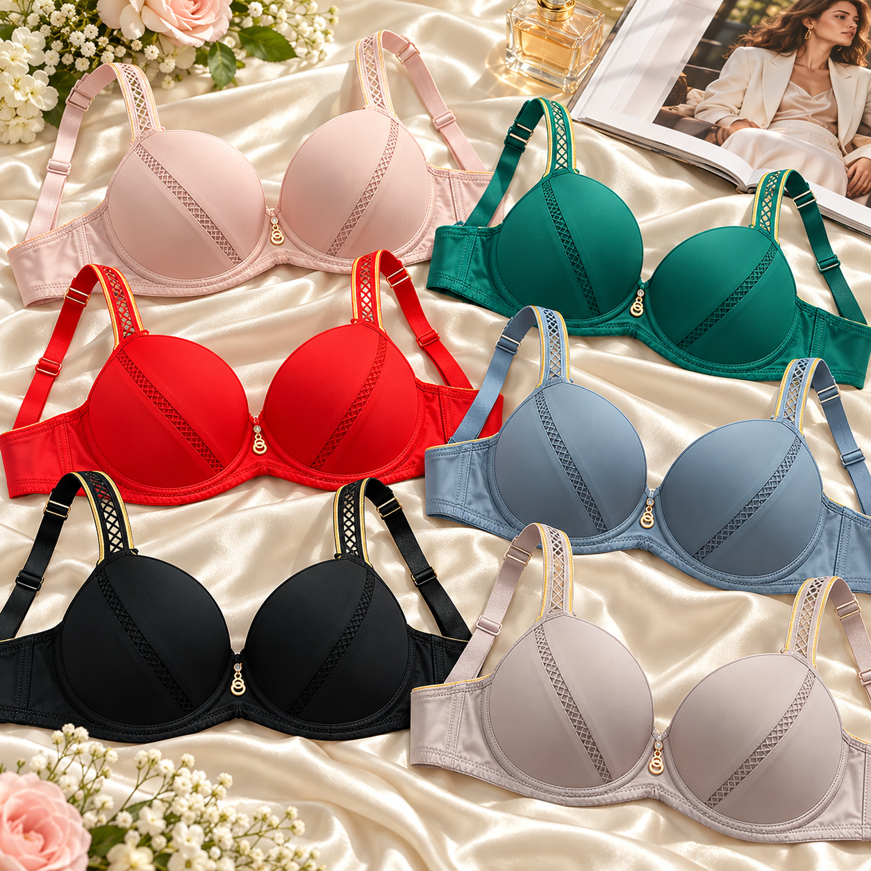 Imported Lattice Charm Padded Bra