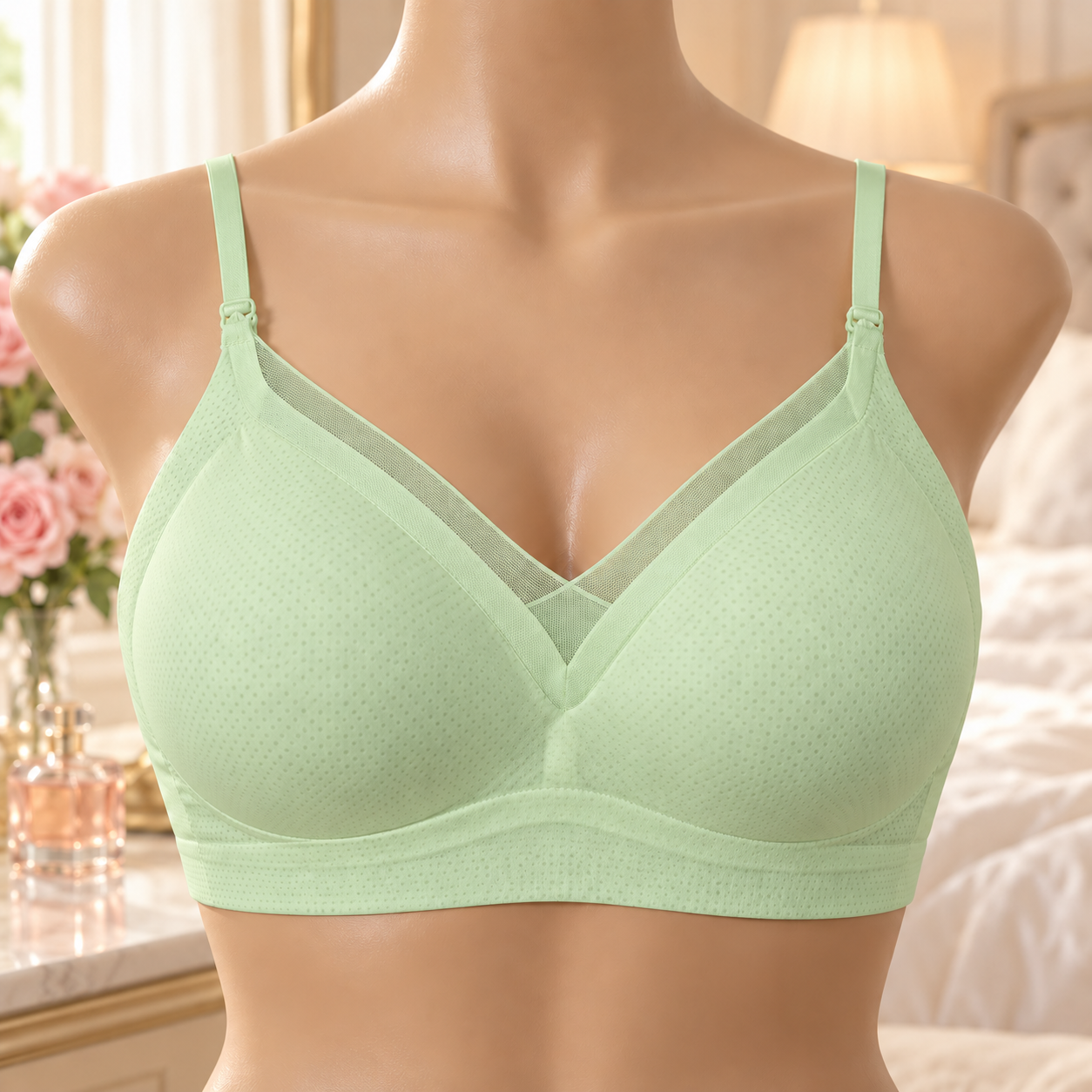 AirSoft Mesh V-Neck Padded Bra