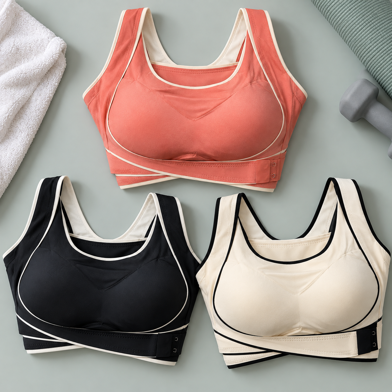 Imported Front-Hooks Sports Bra