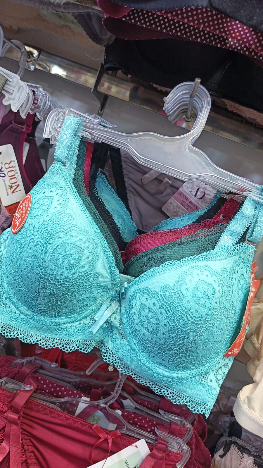 INUNDER Floral Lace Padded Underwire Bra
