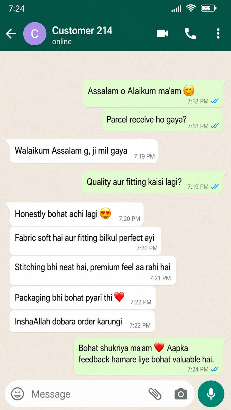 Customer review