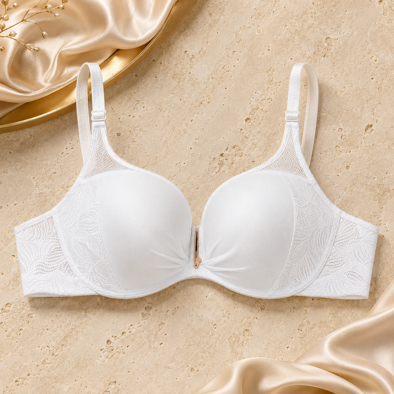 Silhouette Leaf Lace Contour Bra