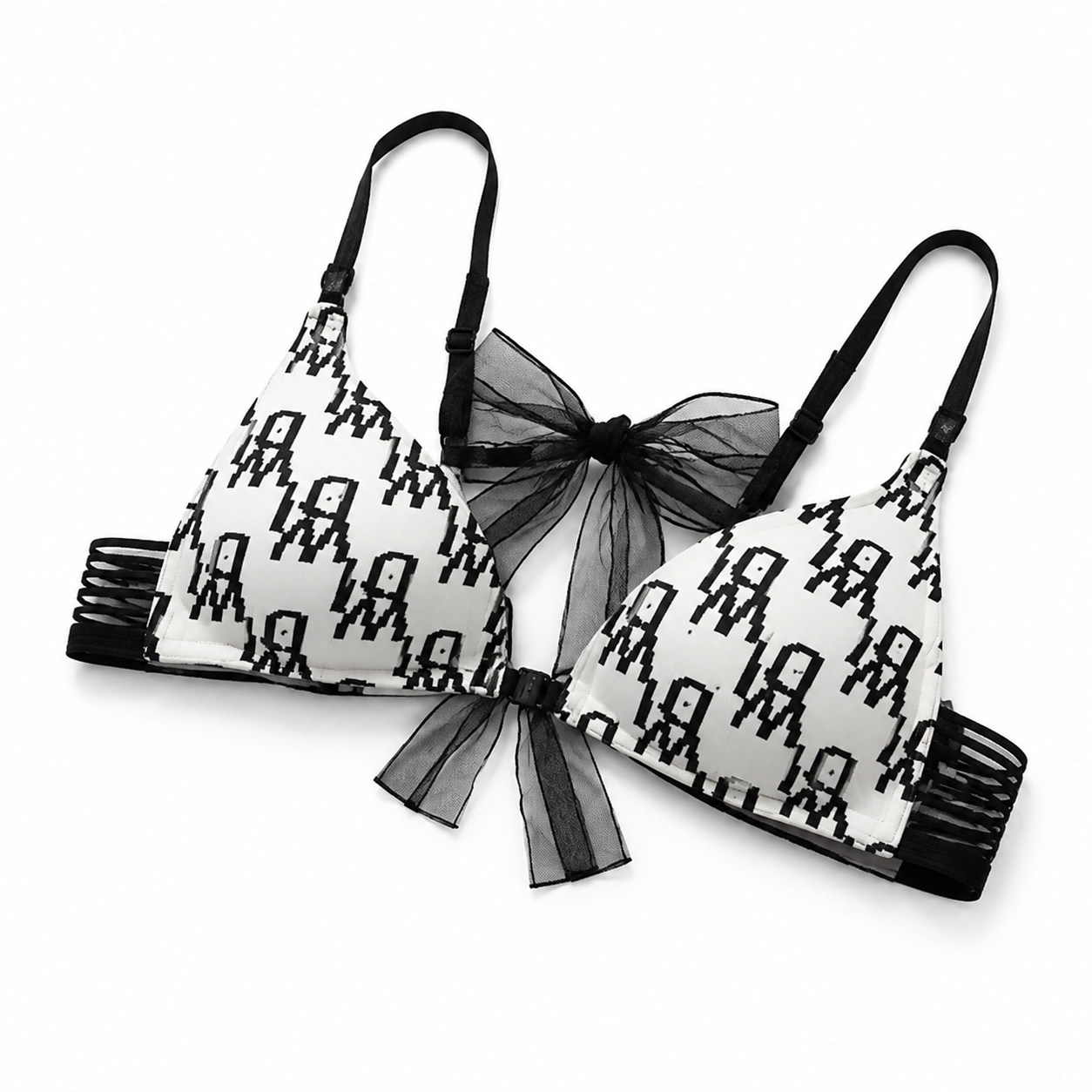Elan Bow-Back Front-Closure Push-Up Bra