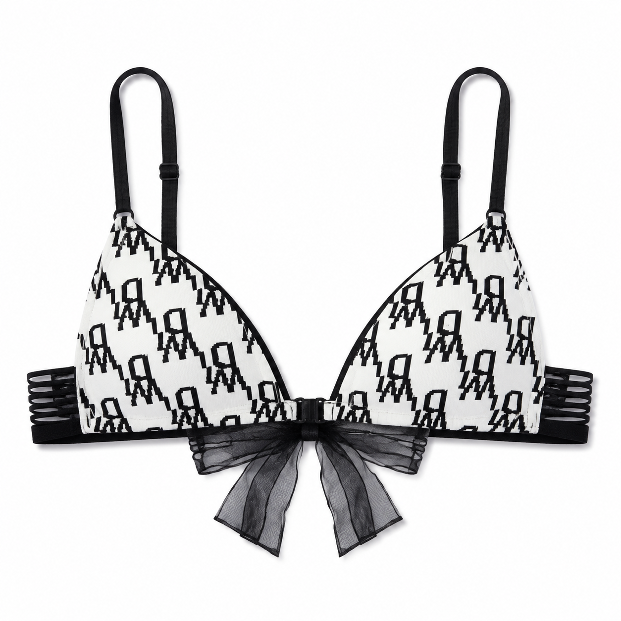 Elan Bow-Back Front-Closure Push-Up Bra