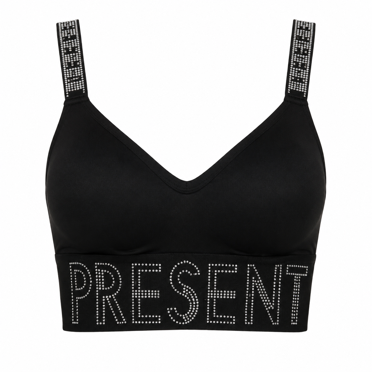 Presence Crystal Strap Rhinestone Bralette