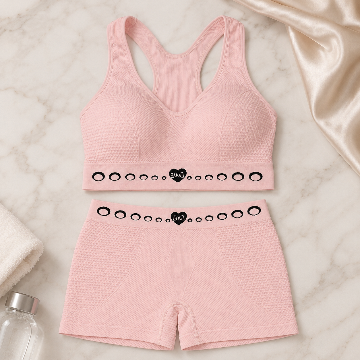 AeroFlex Seamless Racerback Bra & Shaping Shorts Set